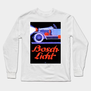 Bosch Automotive Head Lights Advertising Art Deco Retro Car Long Sleeve T-Shirt